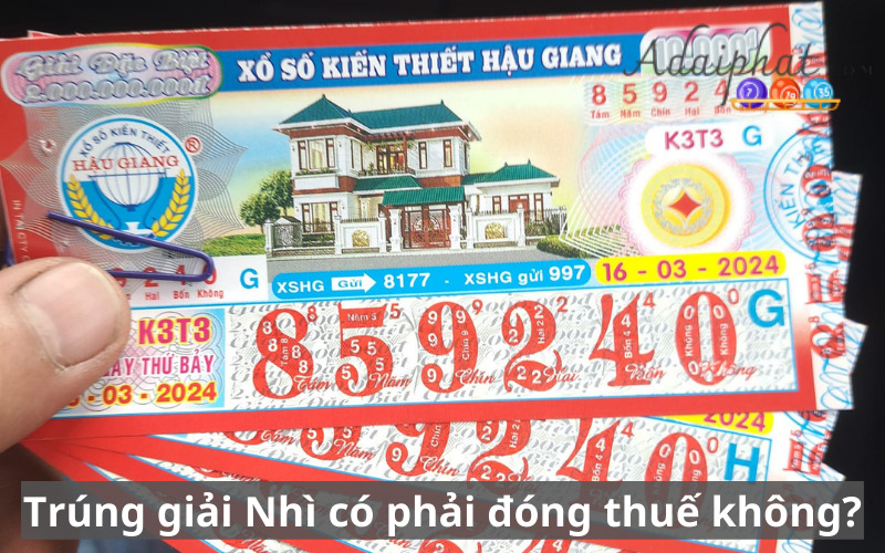 Trúng giải Nhì có phải đóng thuế không?