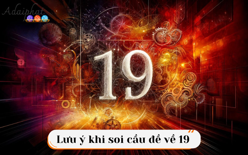 Lưu ý khi soi cầu đề về 19 